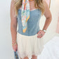 Geneva Mini Dress Light Indigo Cream Voile