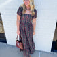 The Cornelia Maxi Dress Onyx Garden