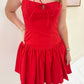 Front Bow Flare Mini Dress