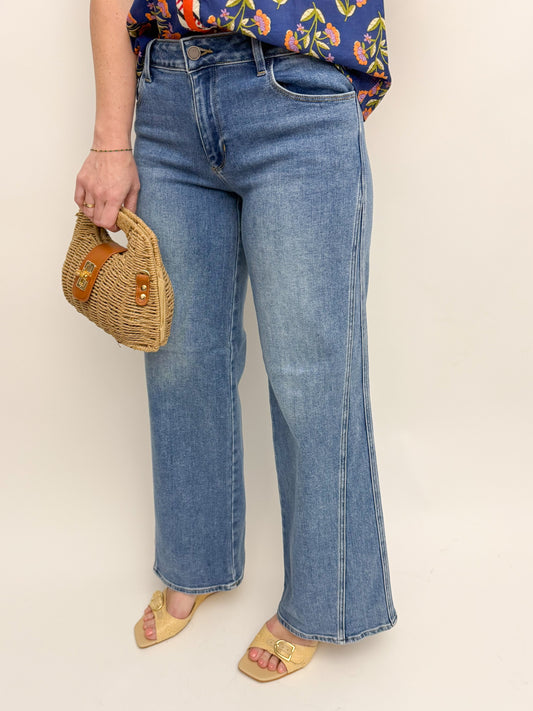 JBD Seamed Wide Leg Medium Denim