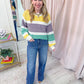 Mardi Gras Striped Raglan Sweater