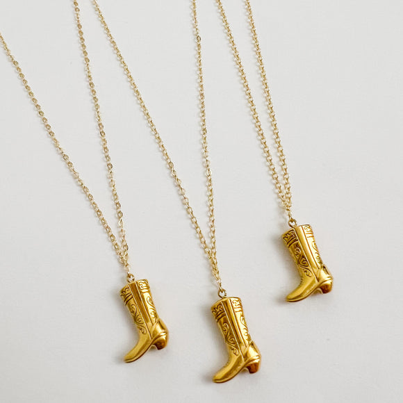 Golden Boot Necklace