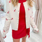 Candycane Embroidered Cardigan