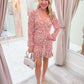 Full Bloom Ruffle Cocktail Dress