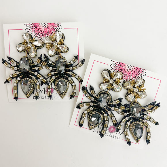 Spider Jeweled Earring