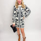 Flora Jacquard Knit Sweater Dress