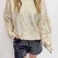 Fools Gold Cable Knit Sweater