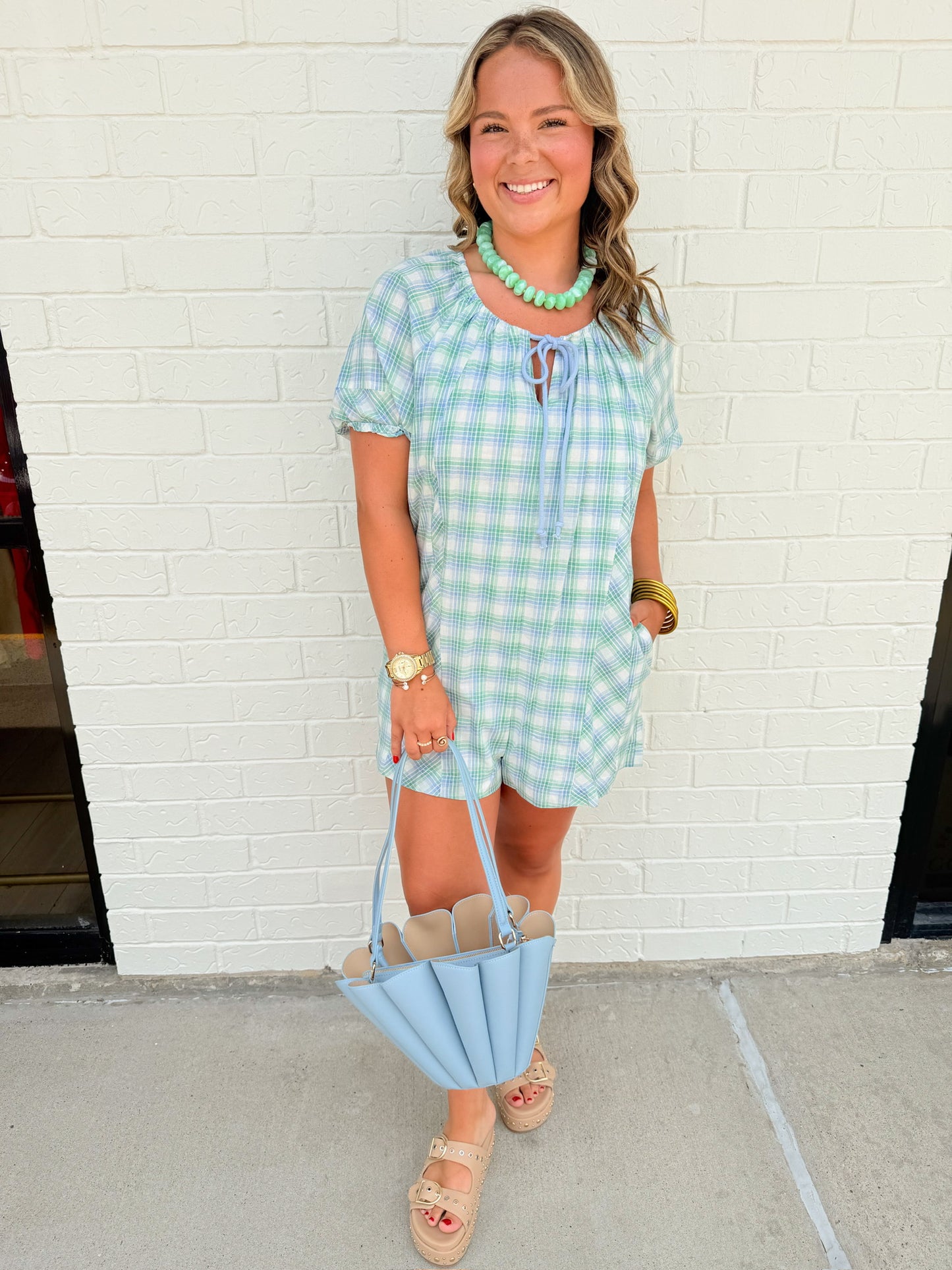 Charlotte Plaid Romper