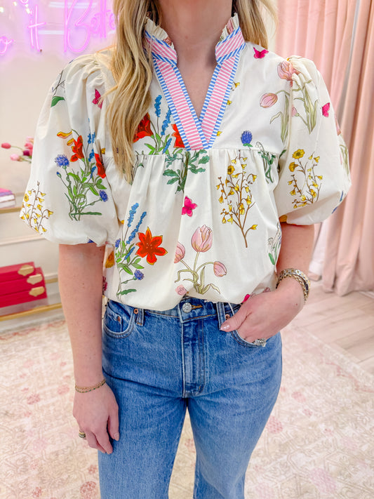 Wildflower Dream Puff Sleeve Blouse