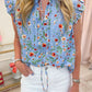 Casey Floral Flutter Blouse