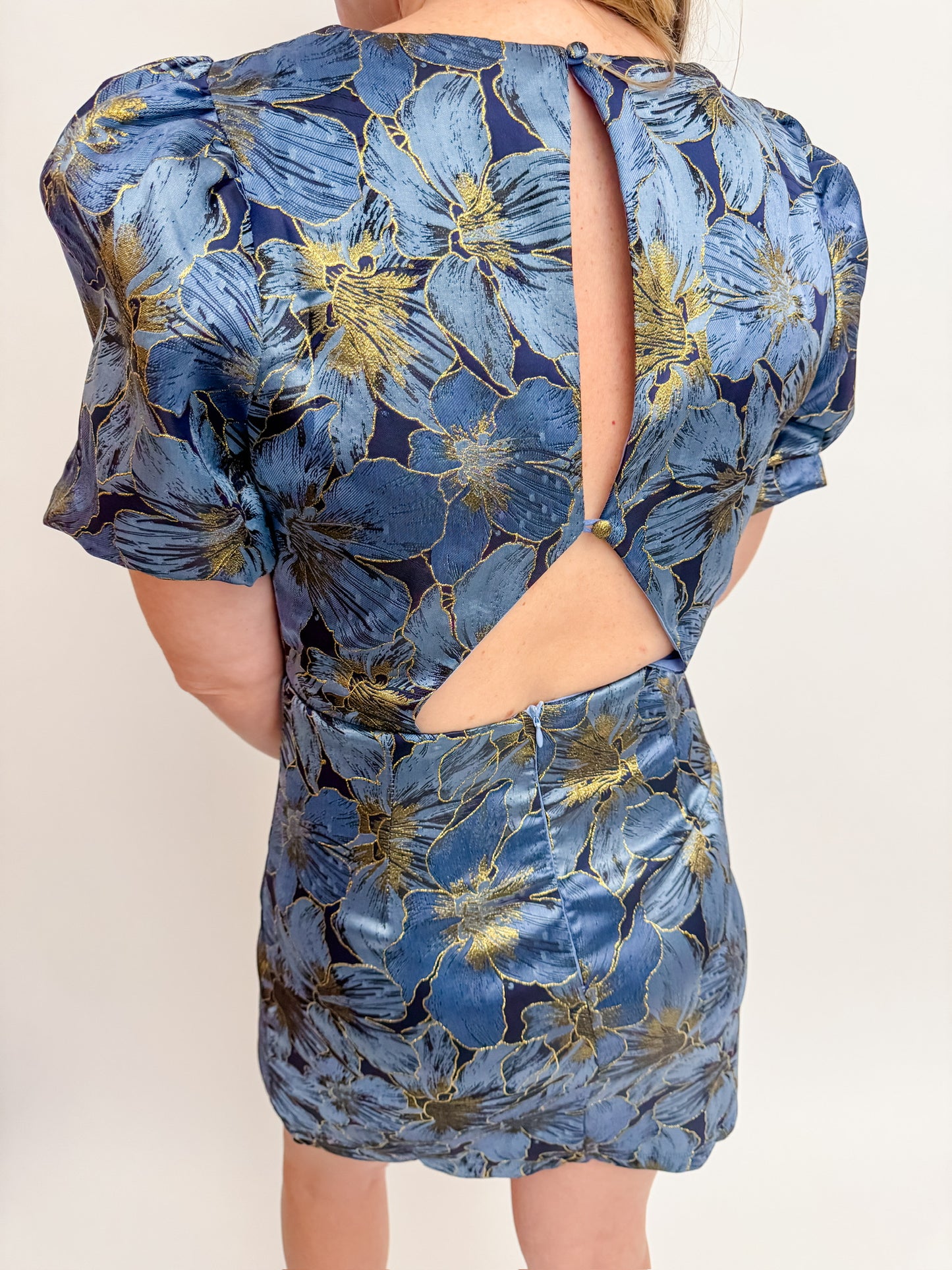 Tallulah Floral Jacquard Mini Dress