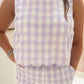 Lavender Scallop Hem Shorts
