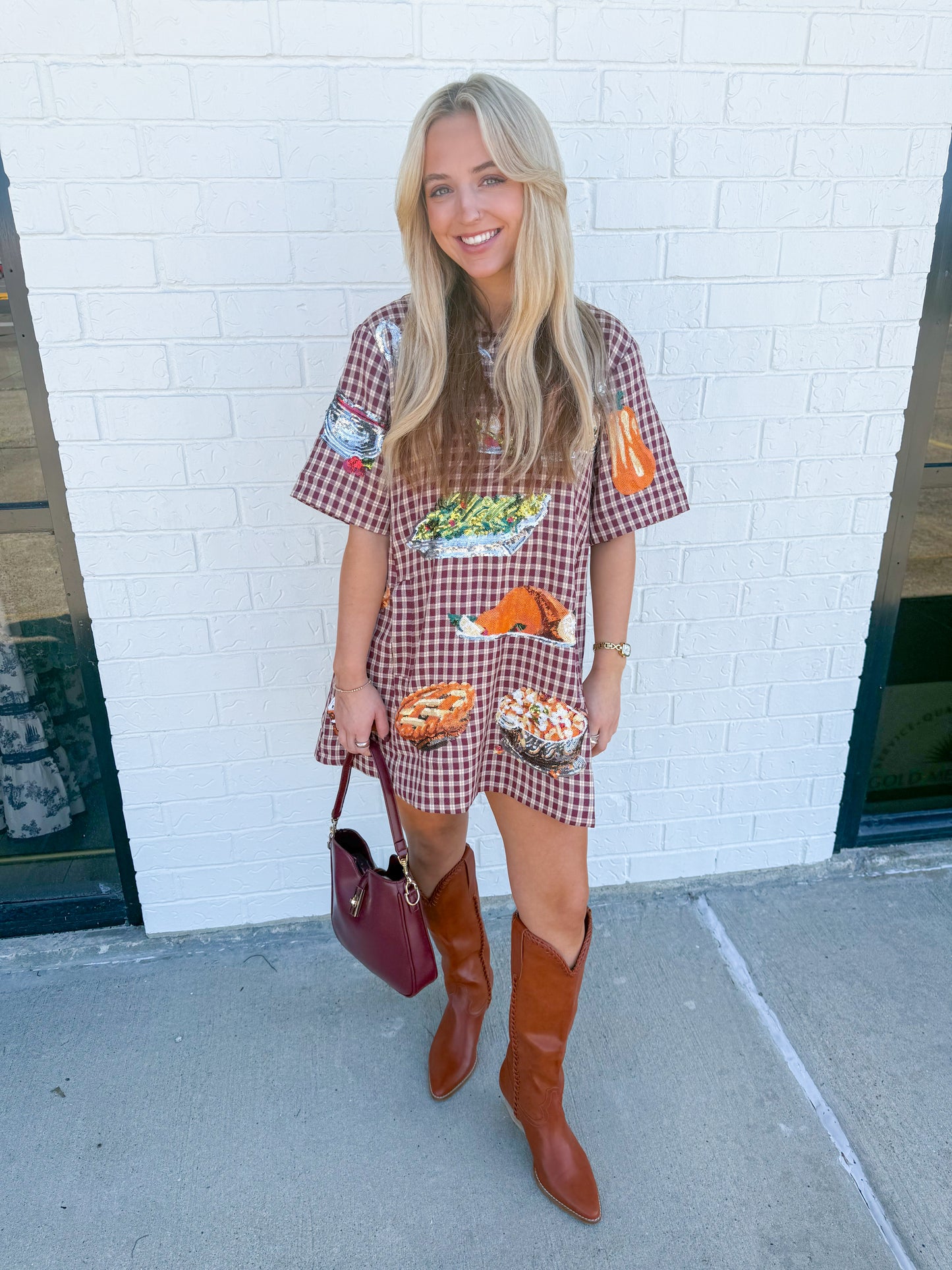 Queen of Turkey Short Sleeve Dress