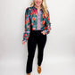 Floral Borders Button Up Blouse