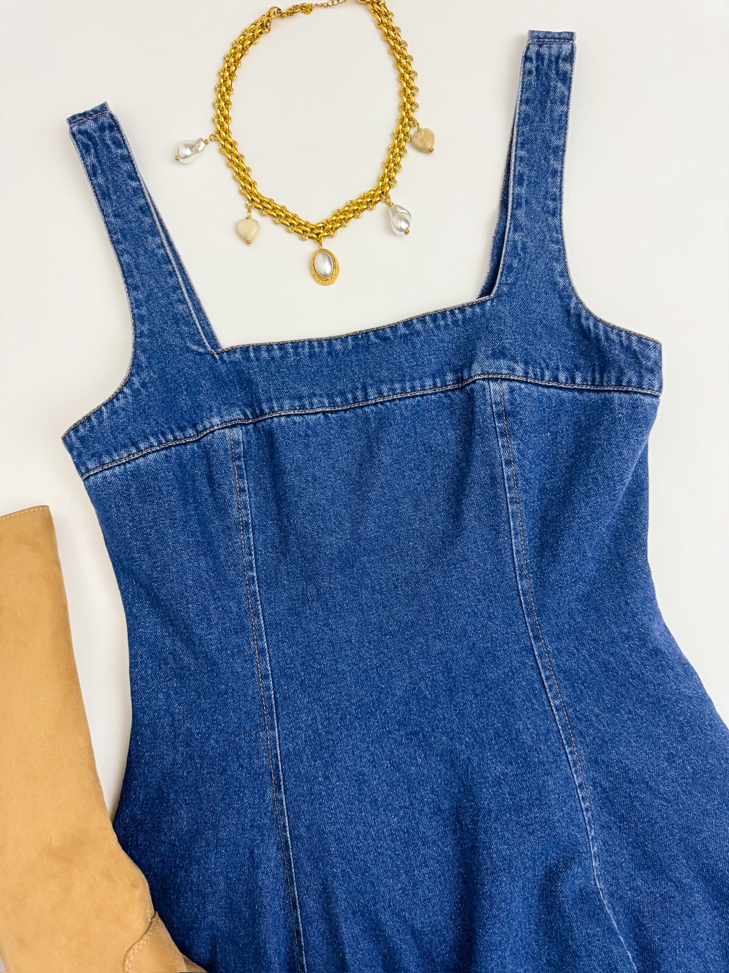 Nadine Denim Bubble Dress
