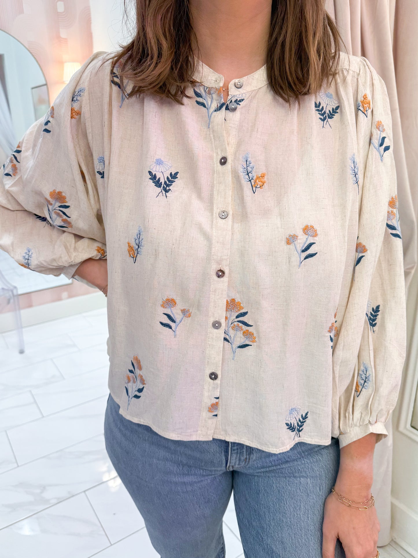 Constance Floral Embroidered Blouse