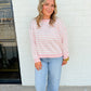 Blush Stripe Crewneck Sweater