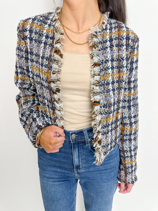 Agatha Plaid Tweed Jacket