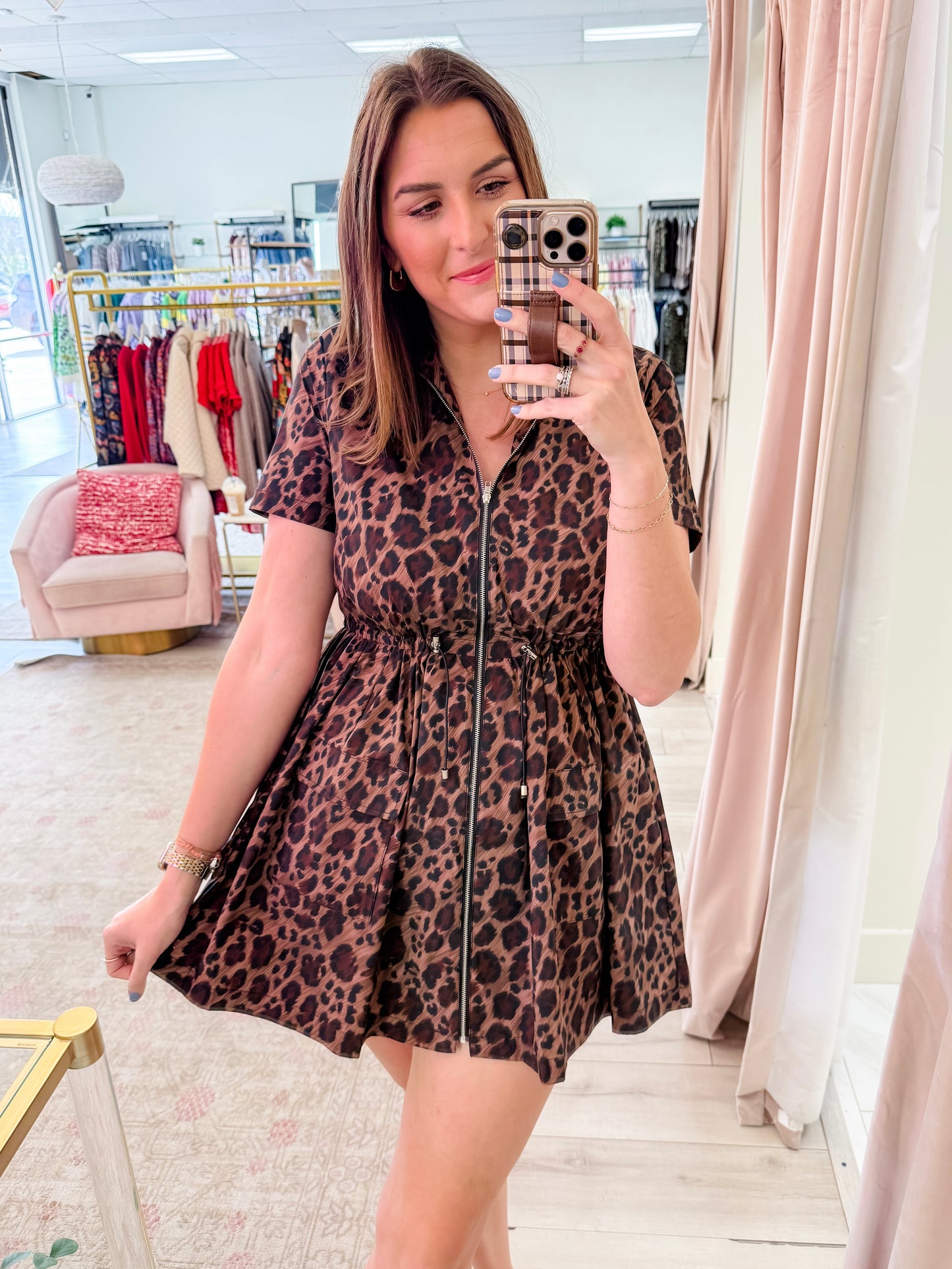 Leopard Weekend Performance Cinch Dress