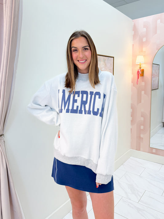 USA Reversible Mock Neck Sweatshirt