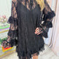 Lorena Lace Ruffled Shift Dress
