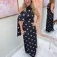 Remie Satin Polka Dot Maxi Dress
