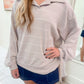 Scuba Luxe Stripe Polo Top