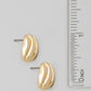 FA Oval Ribbed Studs