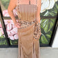 Striped Satin Maxi