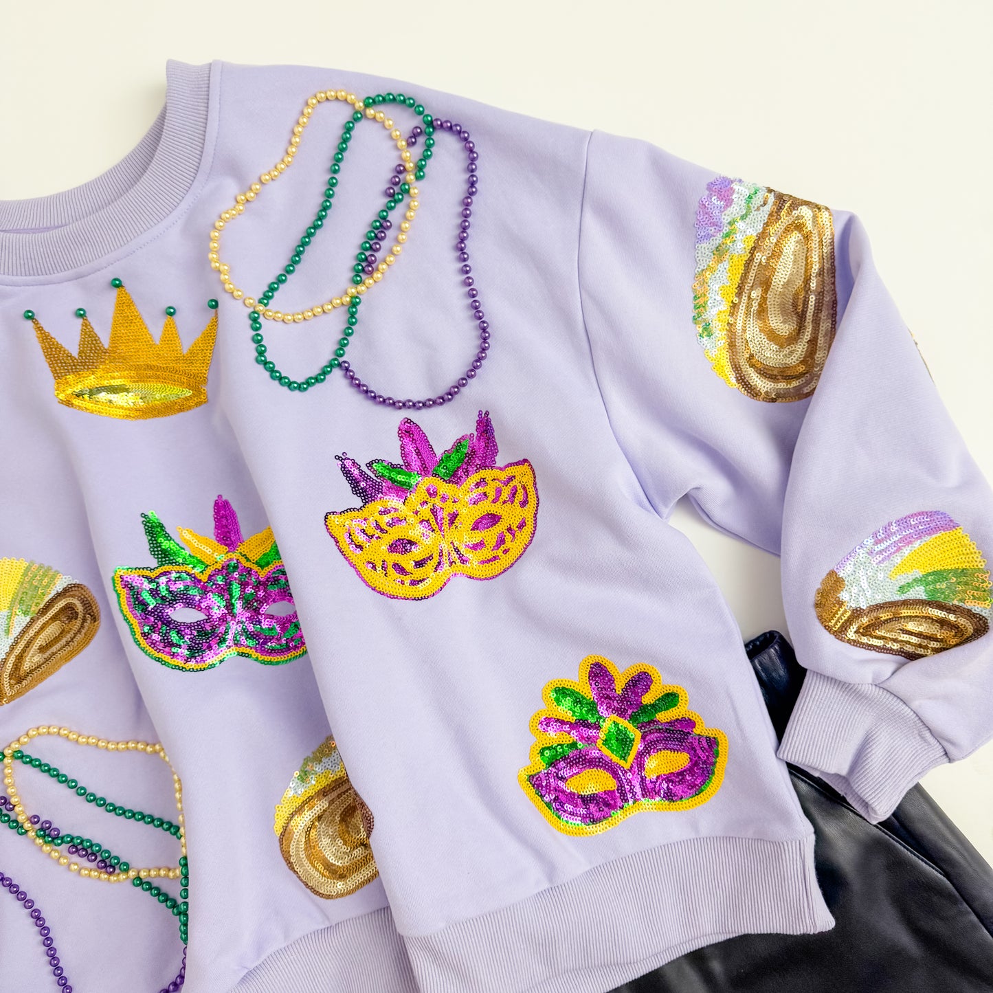 Sequin Mardi Gras Icon Sweatshirt