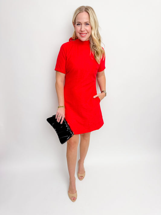 Valerie Tie Back Crinkle Cocktail Dress