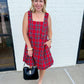 Plaid & Proper Bow Mini Dress