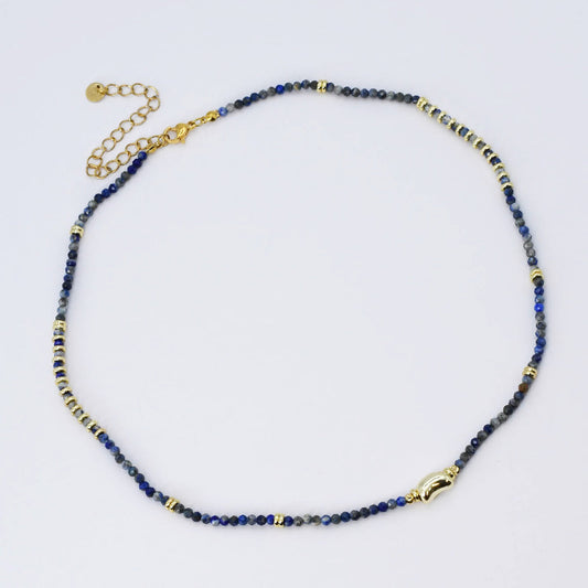 Stormy Blue Sky Gemstone Necklace