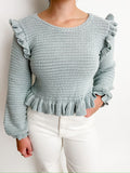 All The Frills Knit Sweater Top