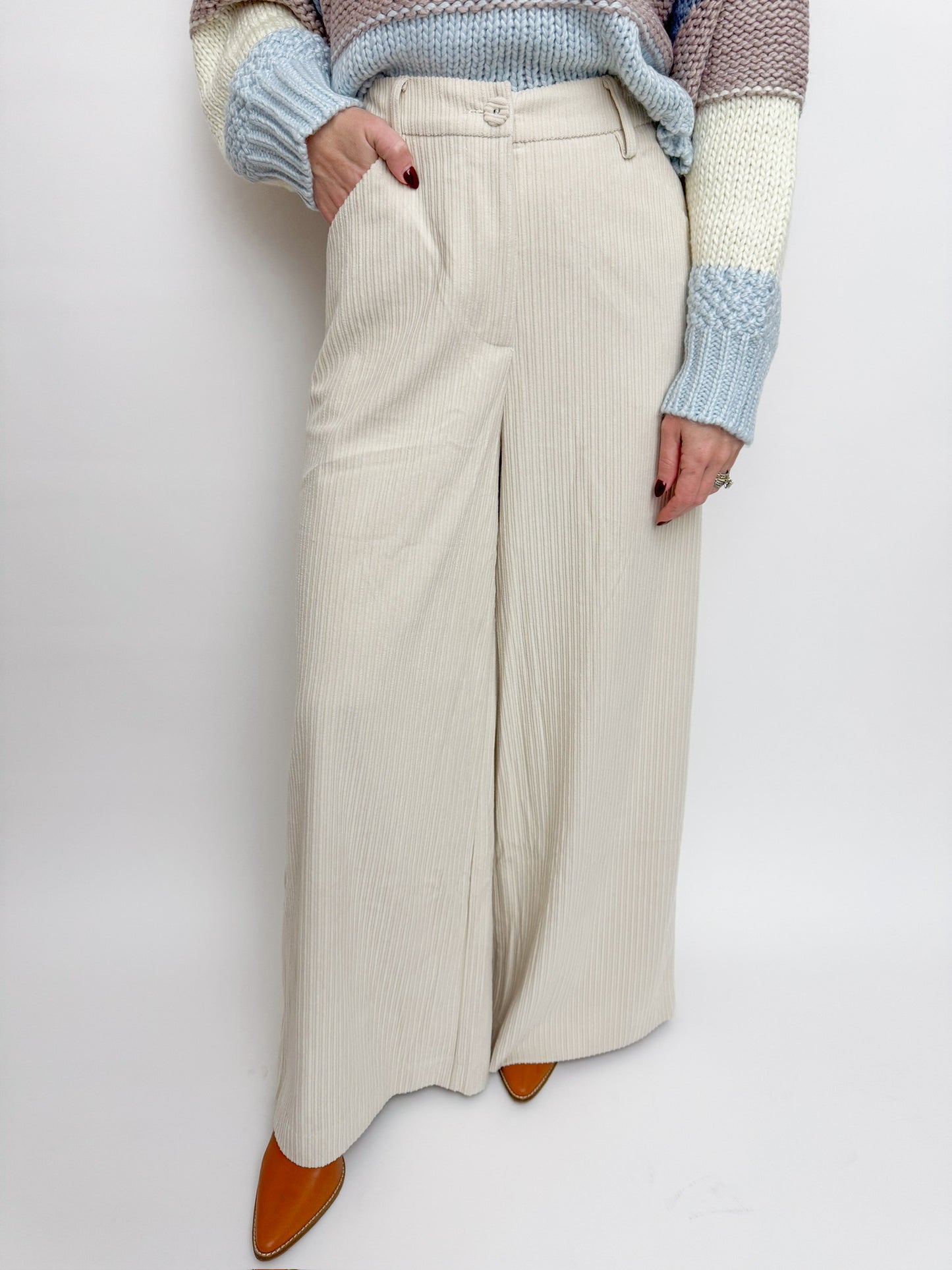 Nourish Corduroy Wide Leg Pants