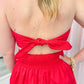 Berry Sweet Bubble Hem Mini Dress