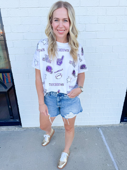 The Sequin Football Tee