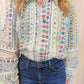 French Cottage Floral Button Up Top