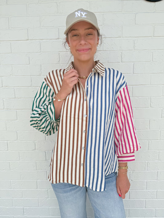 Neapolitan Dreams Stripped Blouse