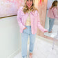 Floral Ditzy Stripe Quilted Jacket