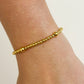 3mm/5mm Gold Beaded Bracelet