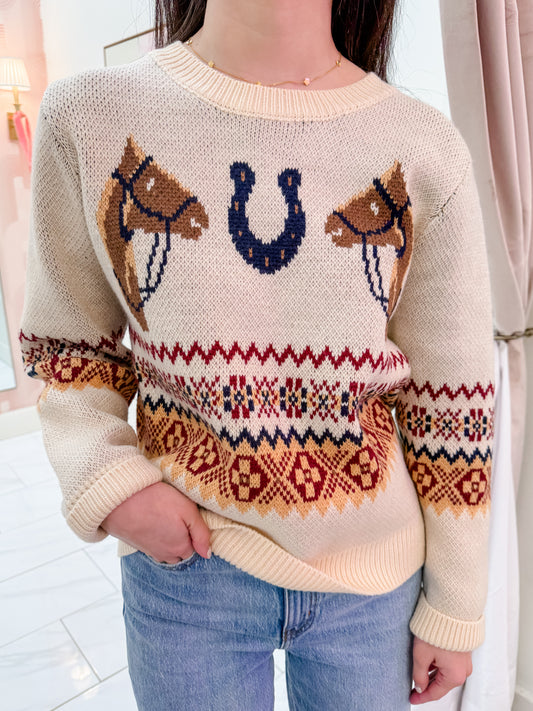 Cowboy Crewneck Sweater