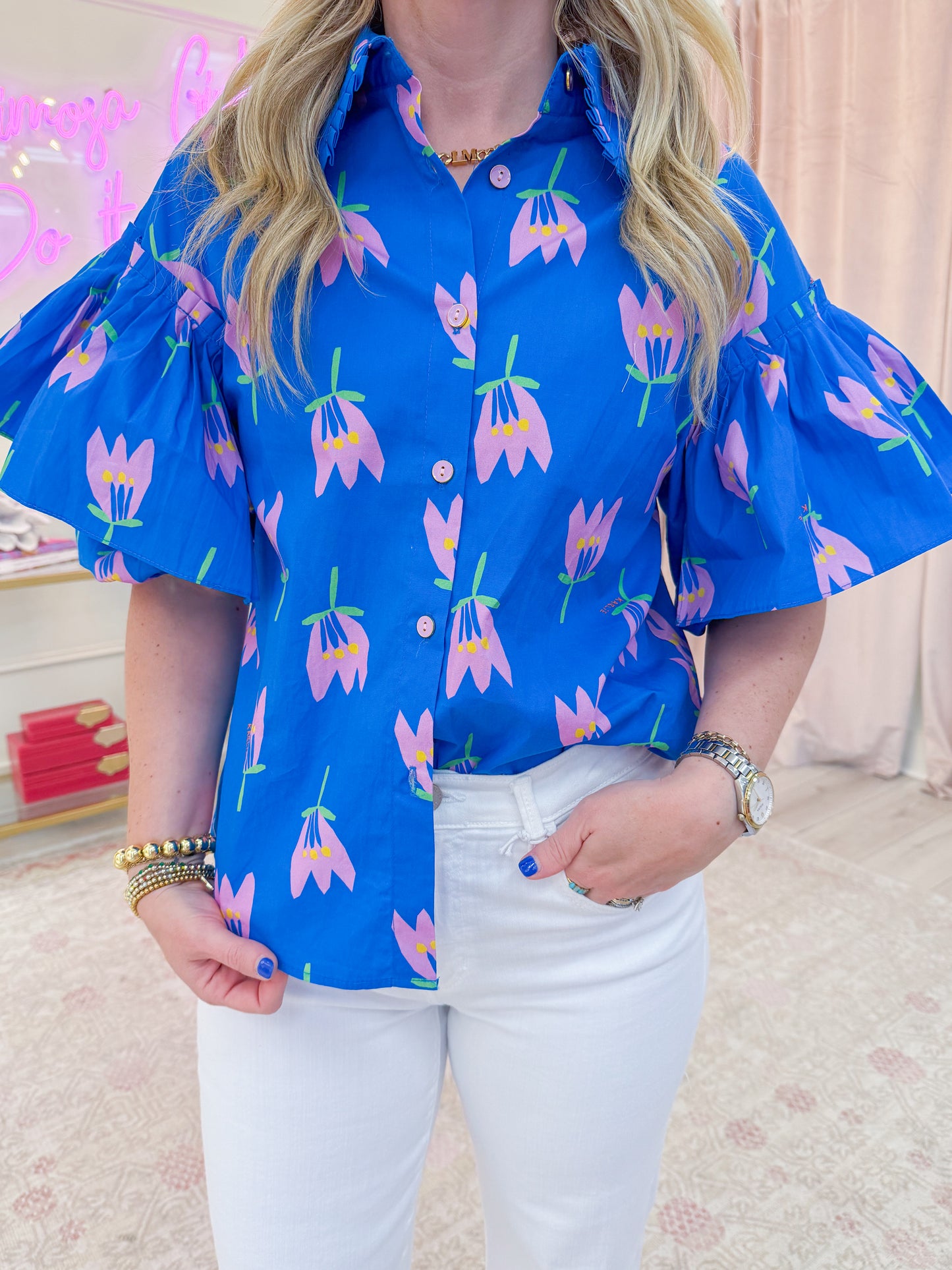 Poppy Ruffle Sleeve Top