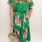 Geranium Button Up Midi Dress
