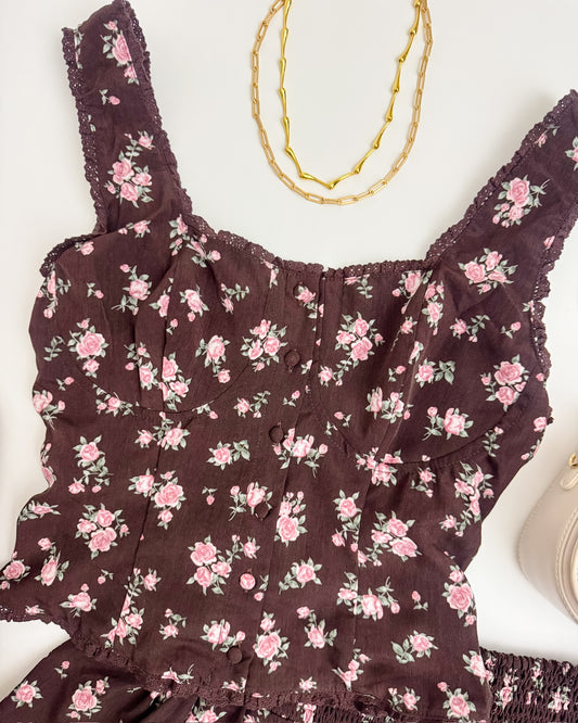 Bronwyn Floral Tank & Skirt Set