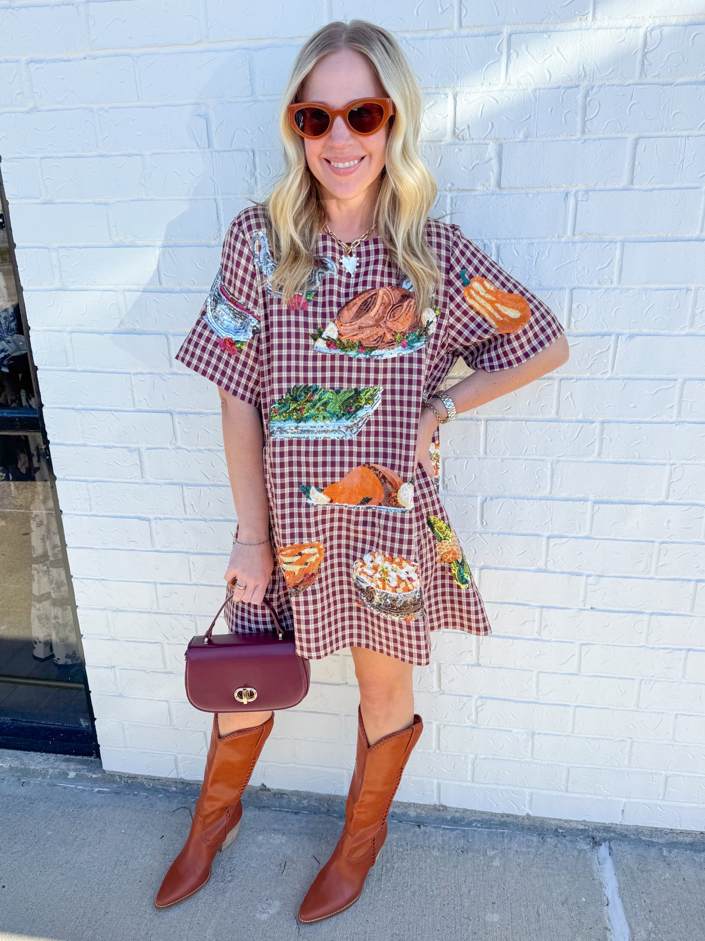 Queen of Turkey Short Sleeve Dress