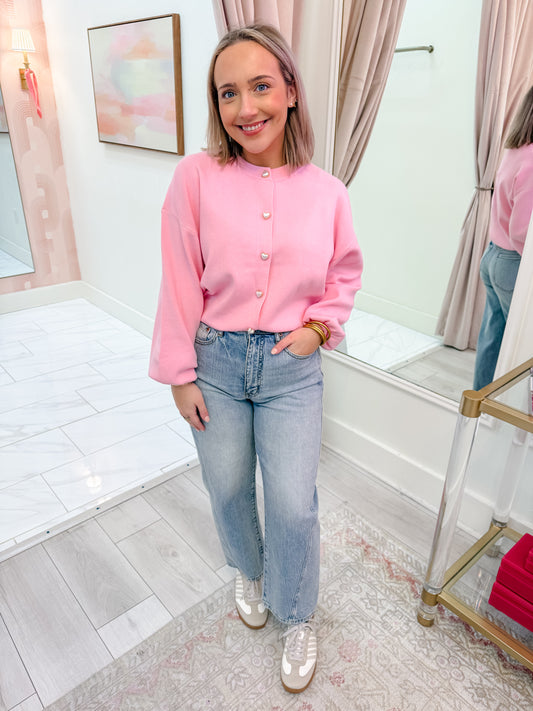 Amore Heart Button Cardigan