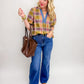 Vera Textured Plaid Blouse