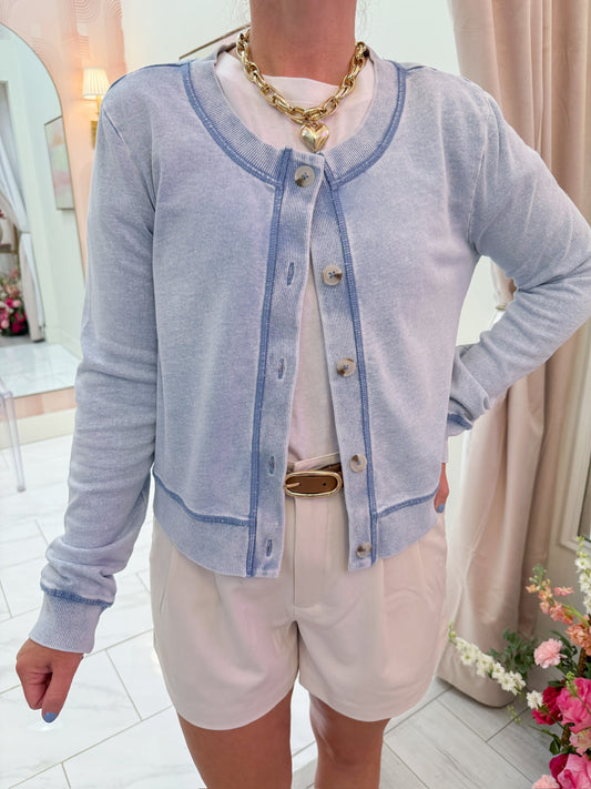 ZS Daily Knit Denim Cardigan
