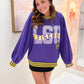 LSU Rhinestone Metallic Banner Sweatshirt